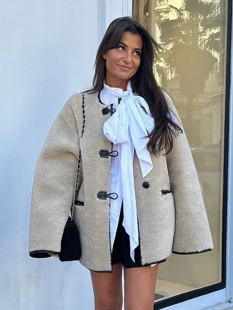 Women’s Faux Wool Warm Loose Jacket