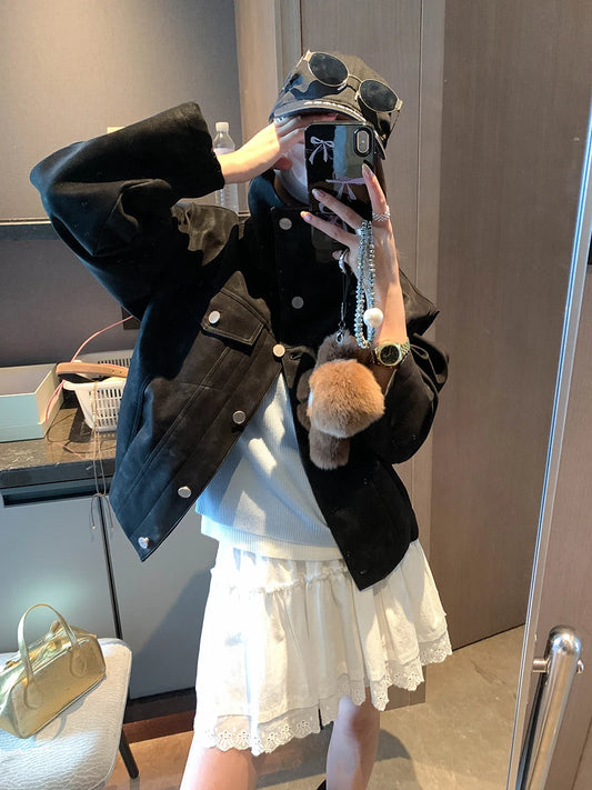 Slim-Cut Retro Rider Jacket