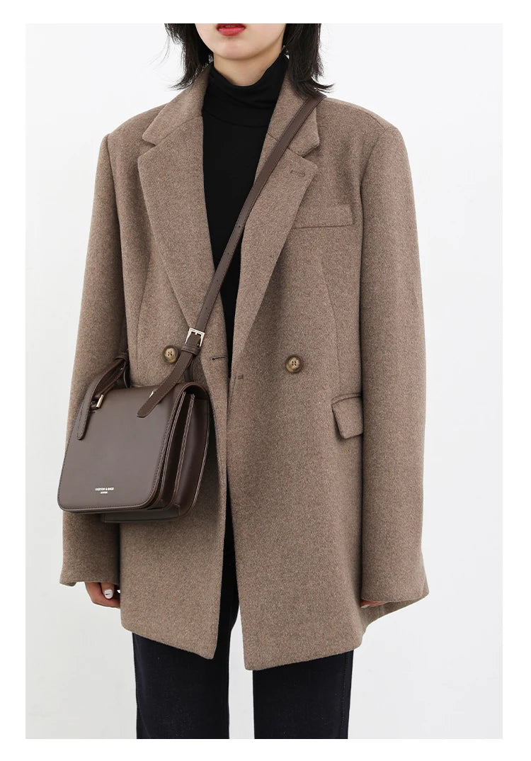 ChicVen Classic Wool Blazer Coat