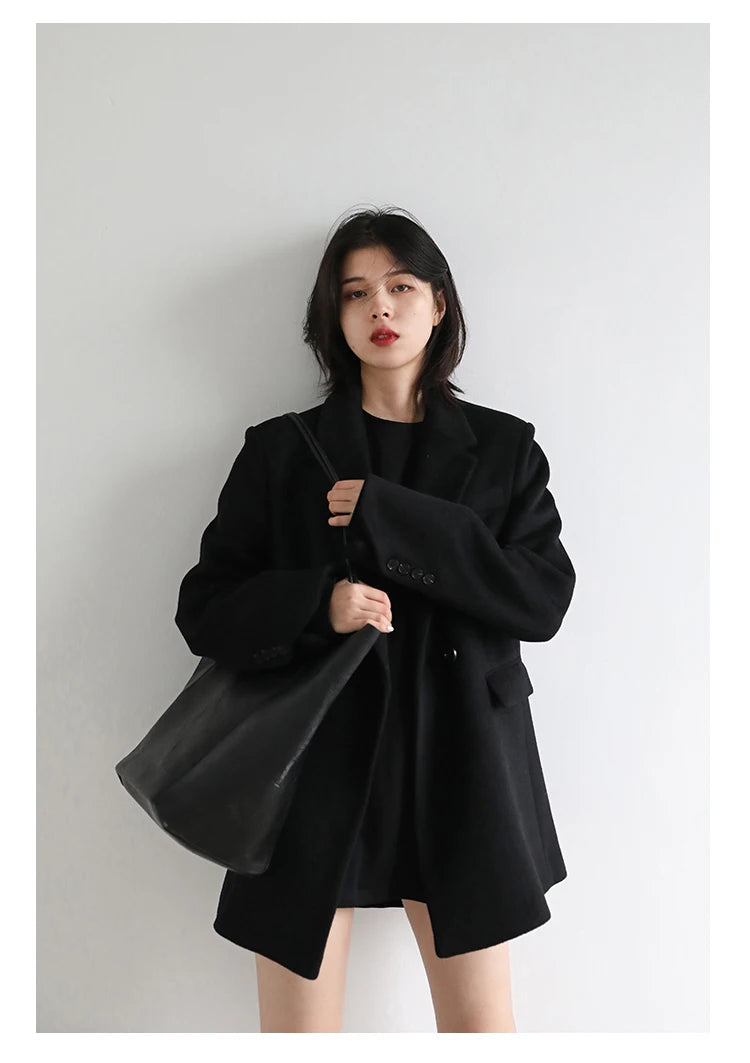 ChicVen Classic Wool Blazer Coat