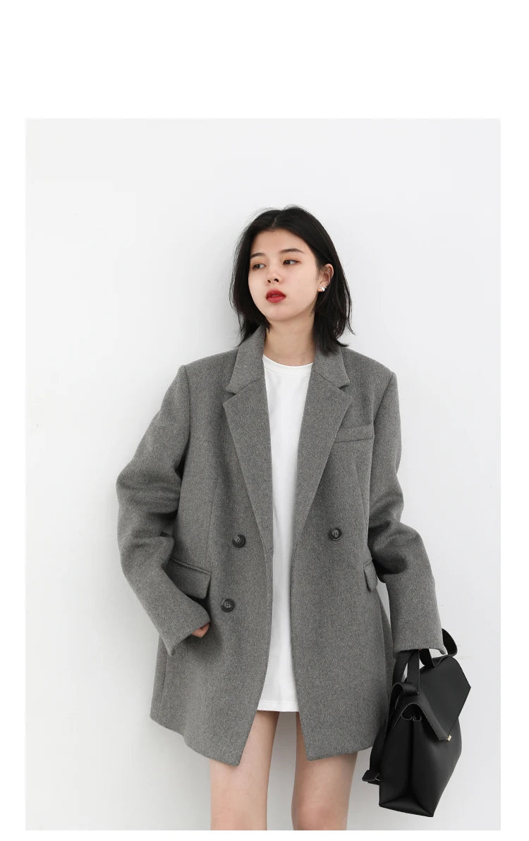 ChicVen Classic Wool Blazer Coat
