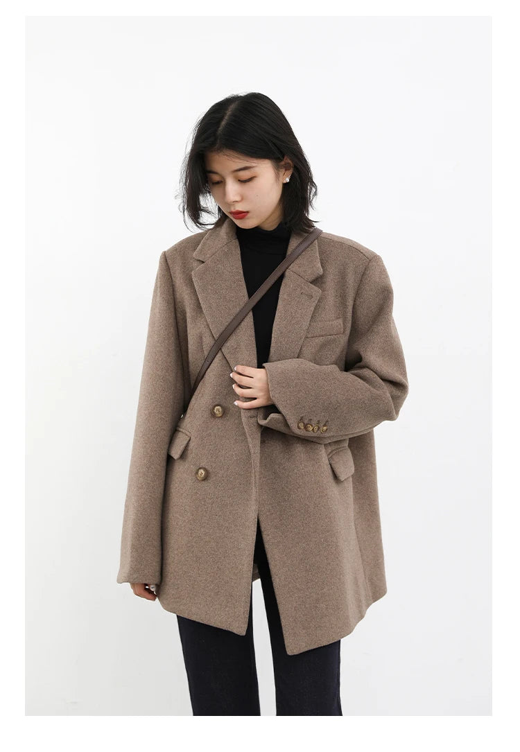 ChicVen Classic Wool Blazer Coat