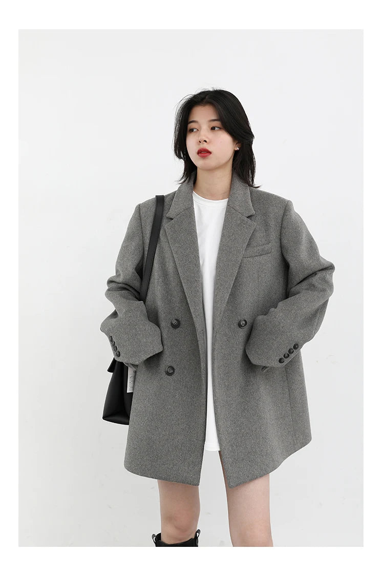 ChicVen Classic Wool Blazer Coat