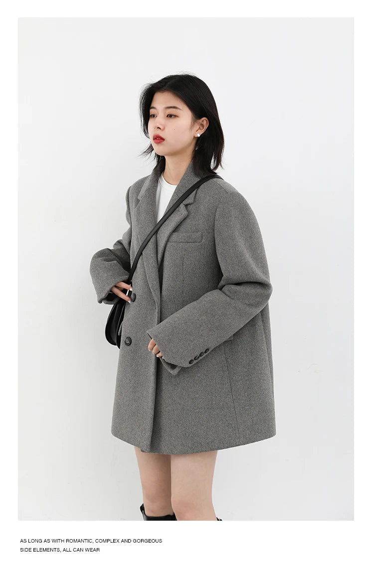 ChicVen Classic Wool Blazer Coat