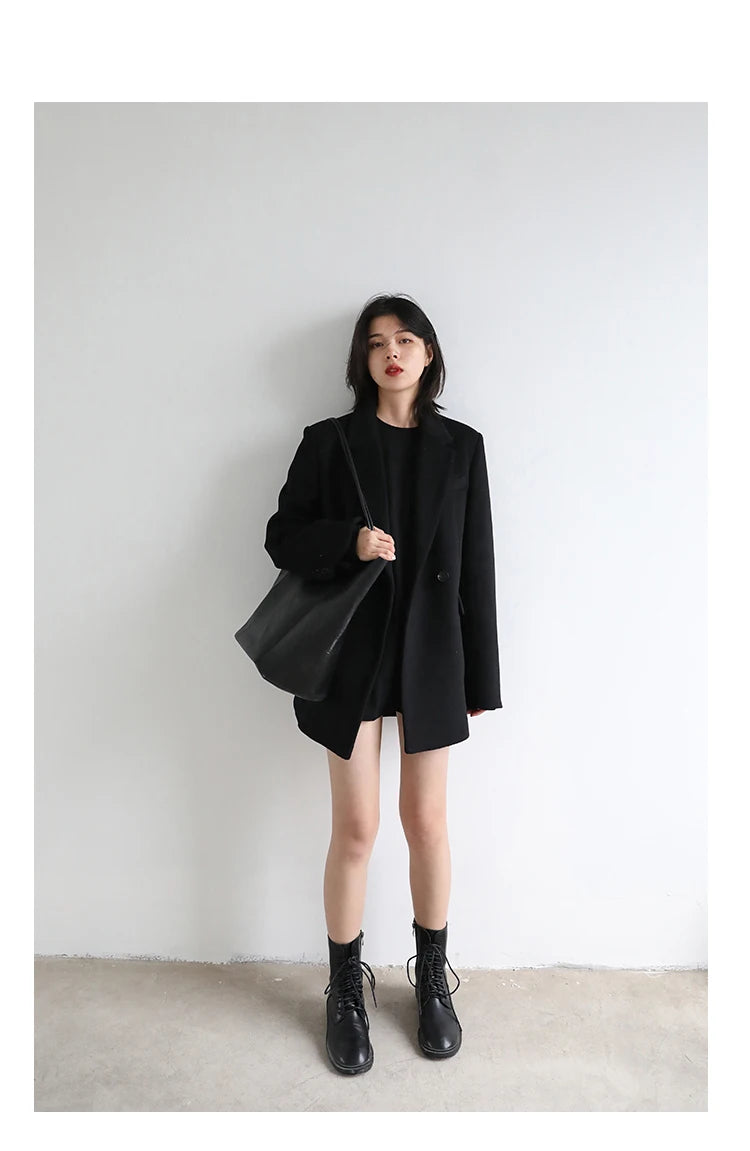 ChicVen Classic Wool Blazer Coat