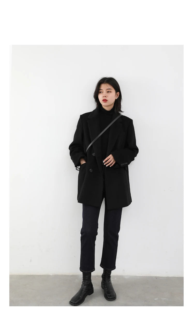 ChicVen Classic Wool Blazer Coat