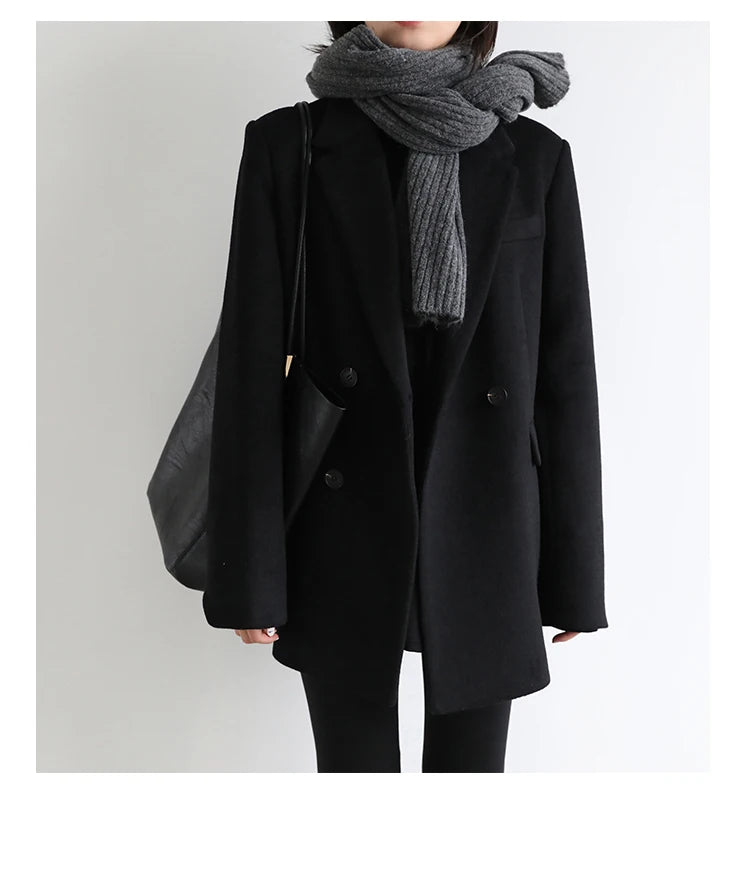 ChicVen Classic Wool Blazer Coat