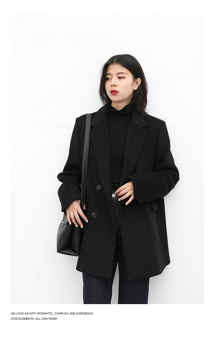 ChicVen Classic Wool Blazer Coat
