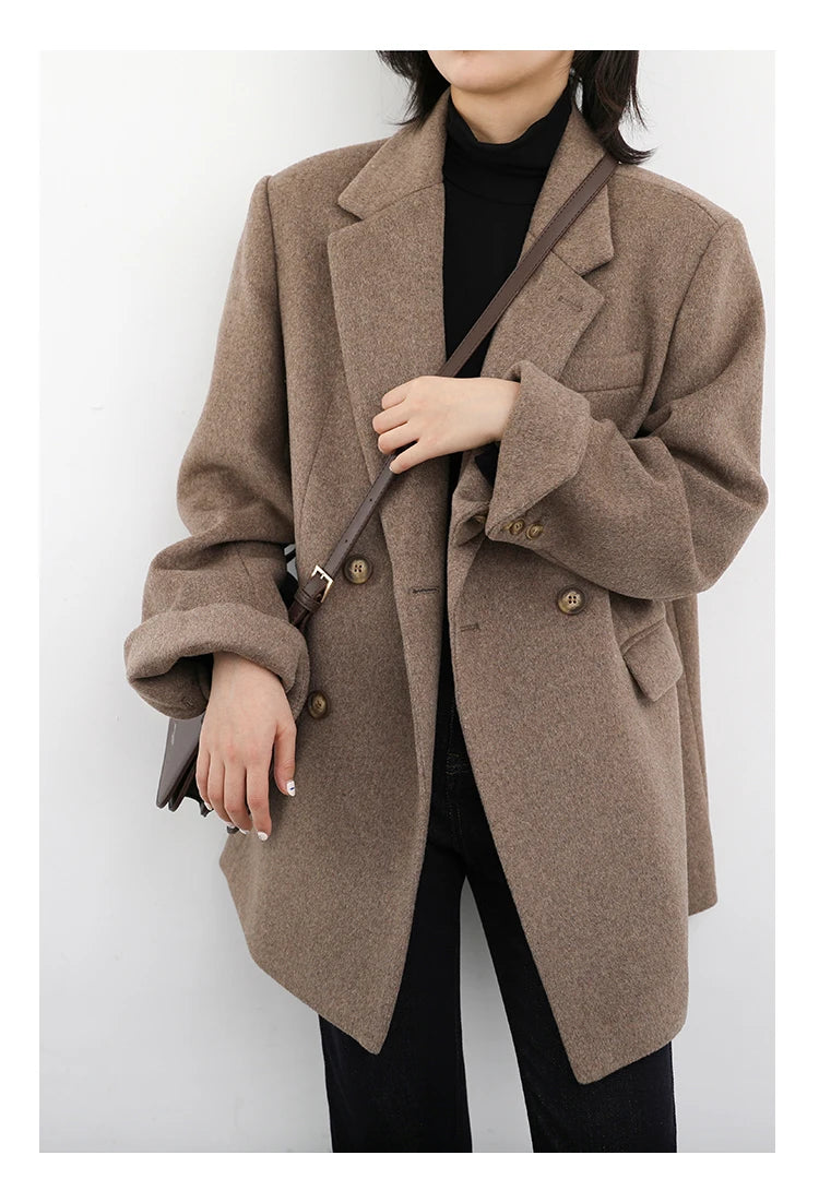 ChicVen Classic Wool Blazer Coat