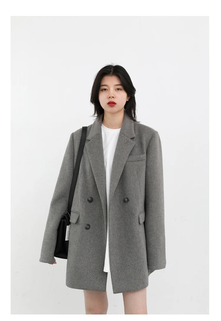 ChicVen Classic Wool Blazer Coat