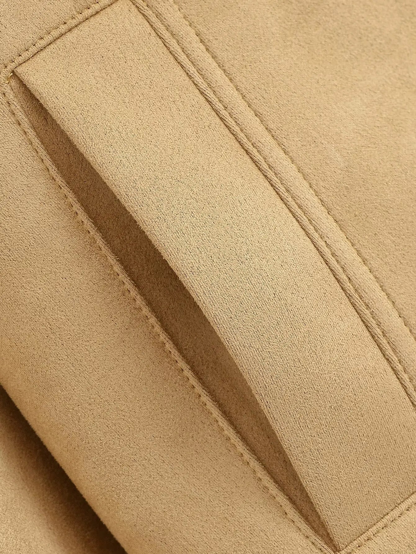 Stylish Double-Breasted Long-Sleeved Coat