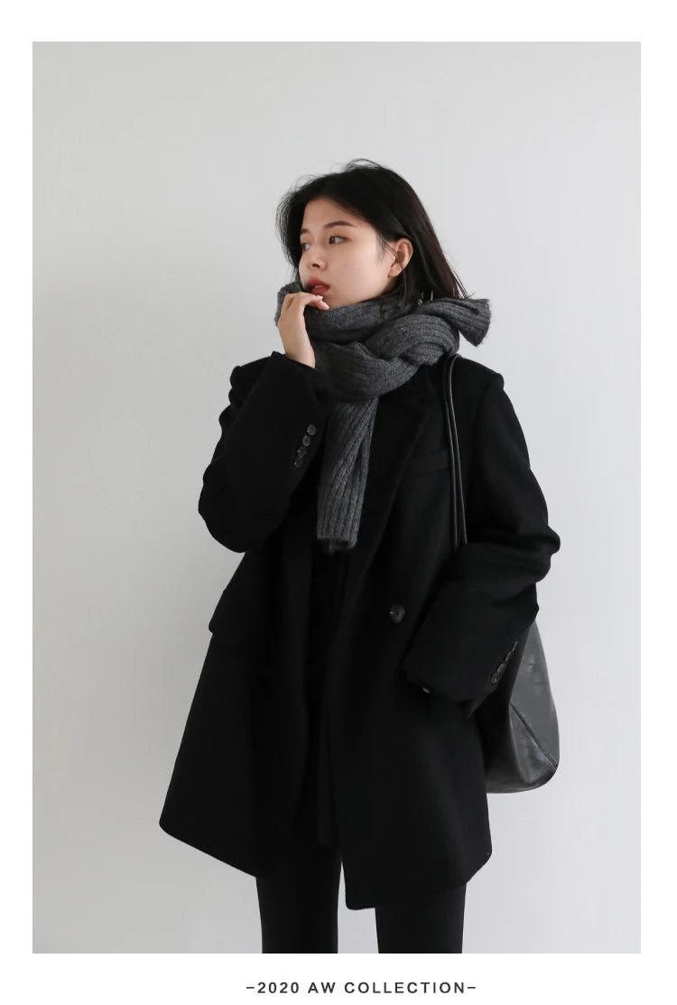 ChicVen Classic Wool Blazer Coat