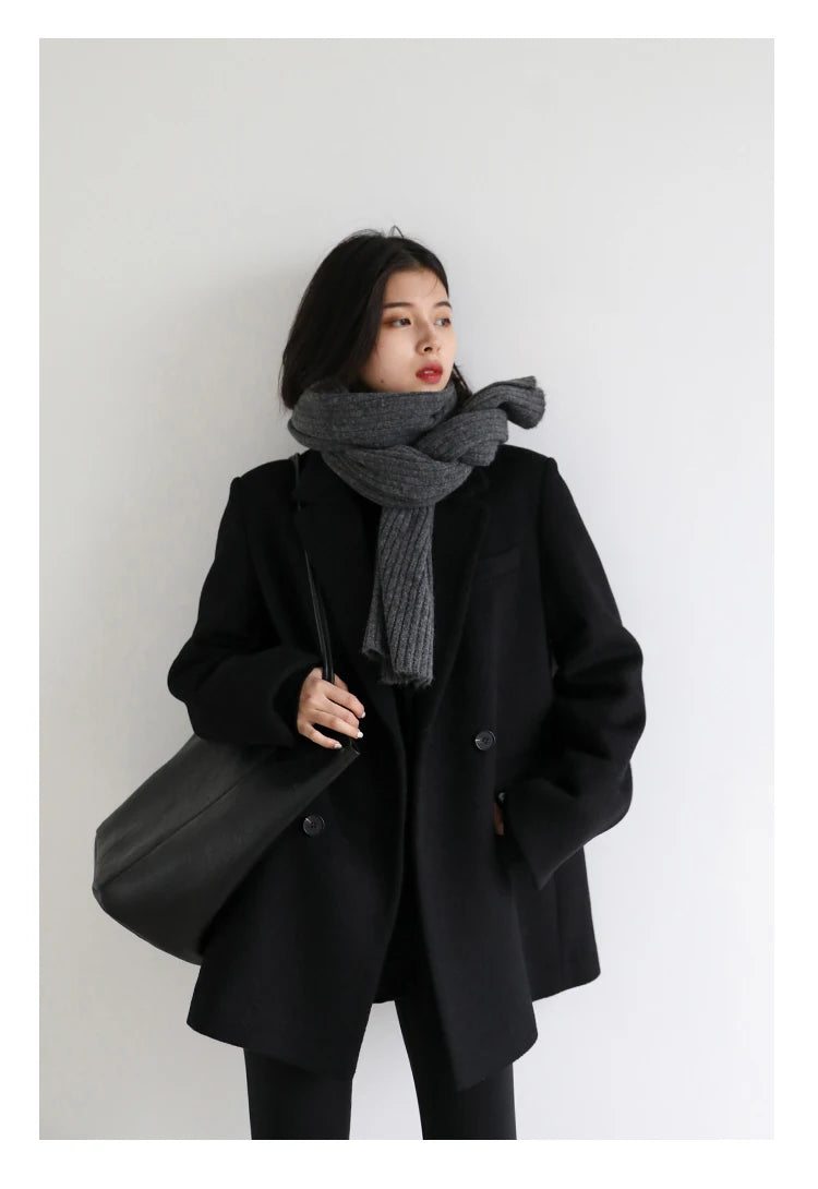 ChicVen Classic Wool Blazer Coat