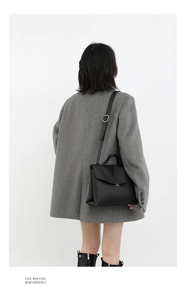 ChicVen Classic Wool Blazer Coat