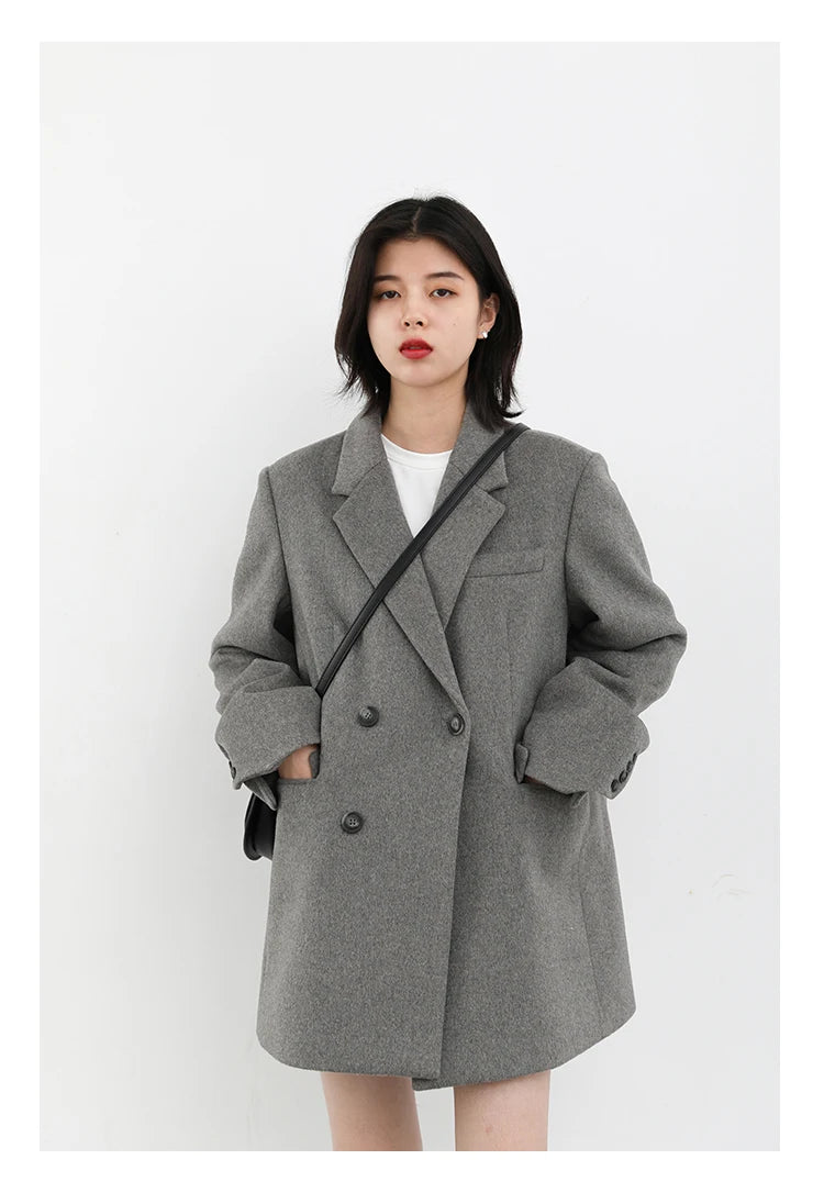ChicVen Classic Wool Blazer Coat