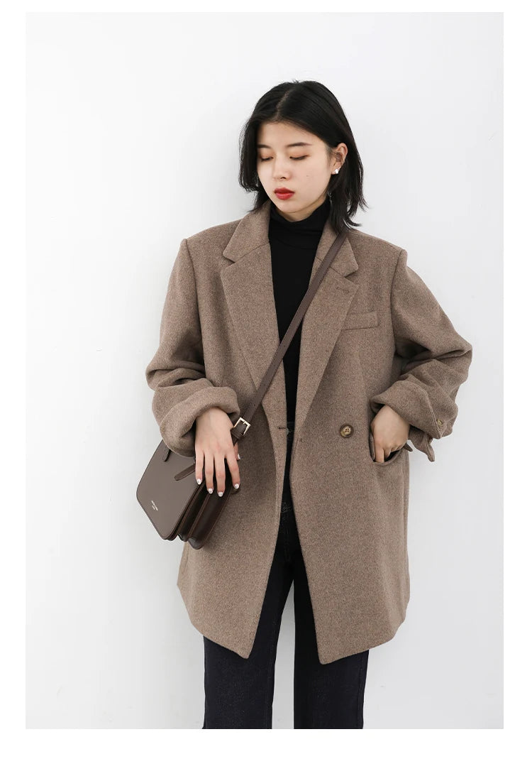 ChicVen Classic Wool Blazer Coat