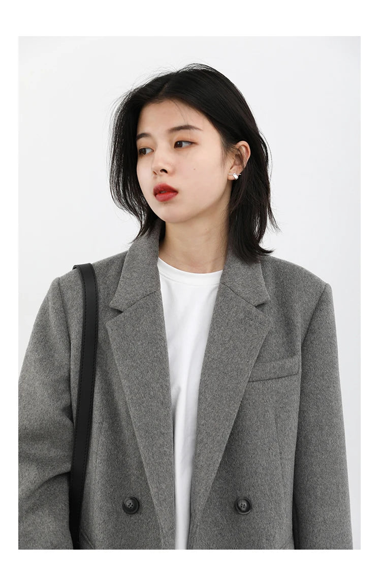 ChicVen Classic Wool Blazer Coat