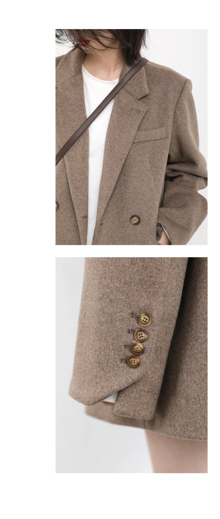 ChicVen Classic Wool Blazer Coat