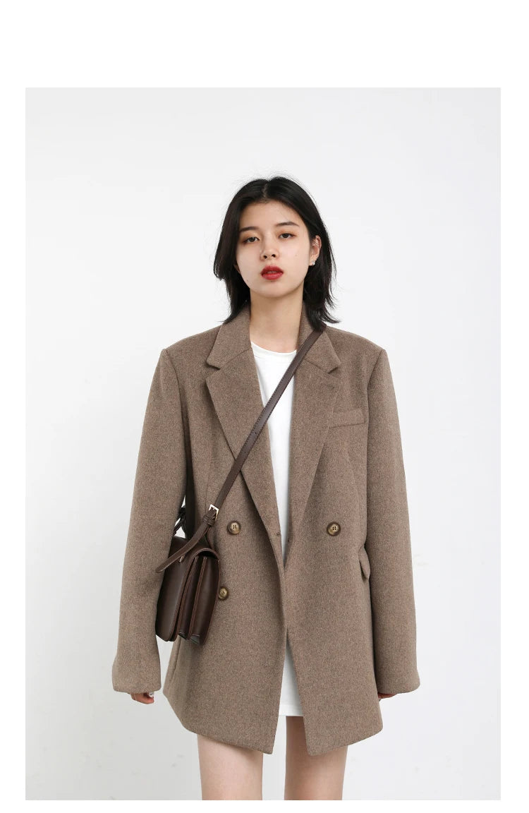 ChicVen Classic Wool Blazer Coat