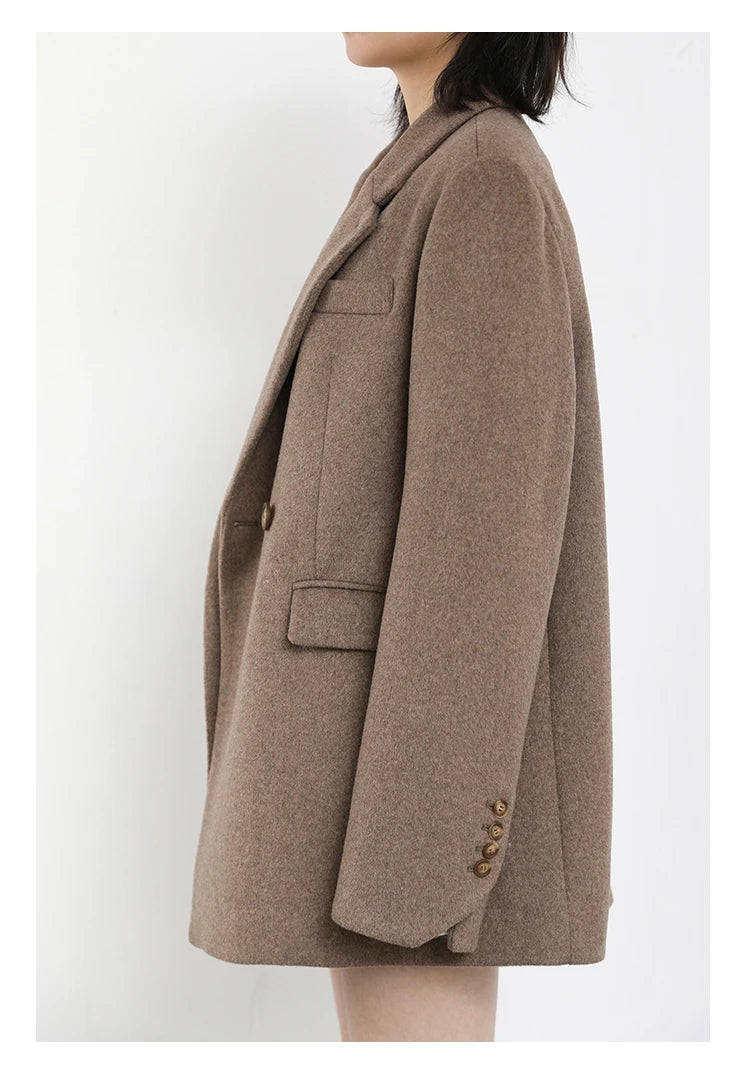 ChicVen Classic Wool Blazer Coat