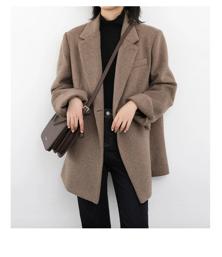 ChicVen Classic Wool Blazer Coat