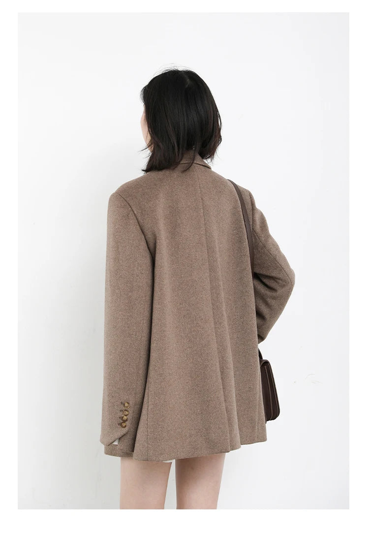 ChicVen Classic Wool Blazer Coat