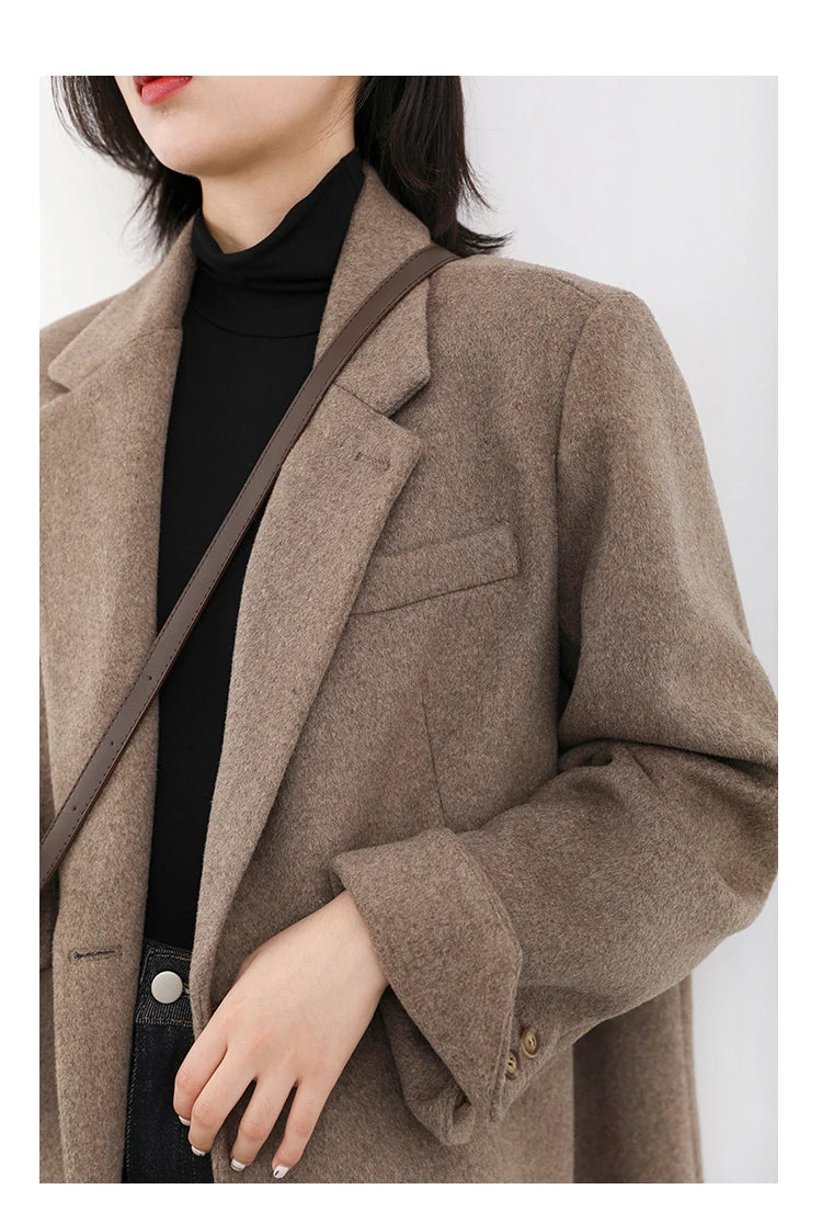 ChicVen Classic Wool Blazer Coat