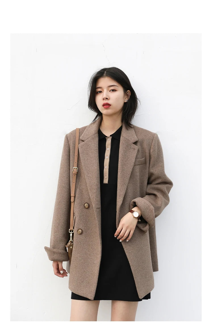 ChicVen Classic Wool Blazer Coat