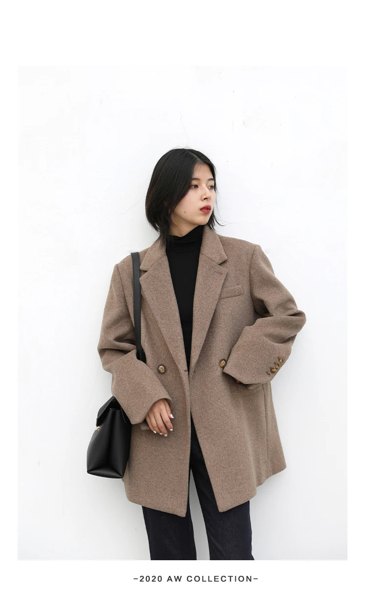ChicVen Classic Wool Blazer Coat