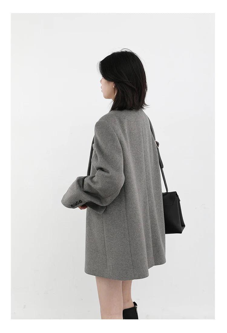 ChicVen Classic Wool Blazer Coat