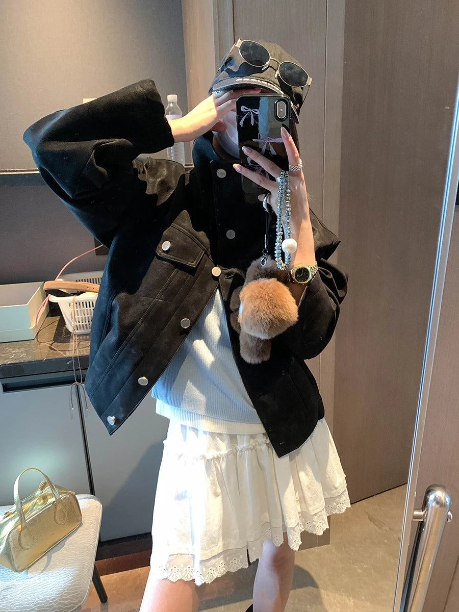 Slim-Cut Retro Rider Jacket