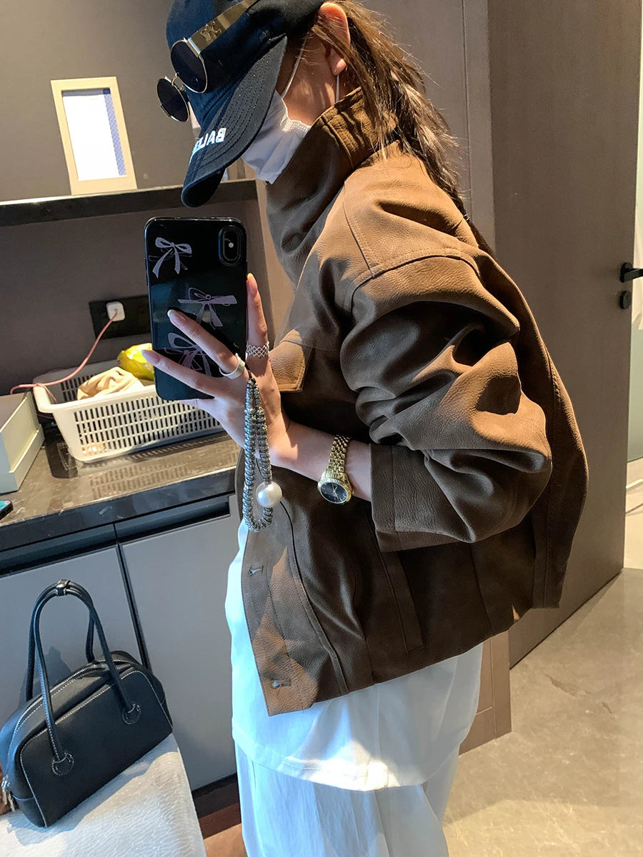 Slim-Cut Retro Rider Jacket