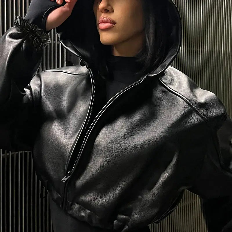 StreetStyle Hooded Biker Jacket