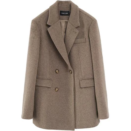 ChicVen Classic Wool Blazer Coat