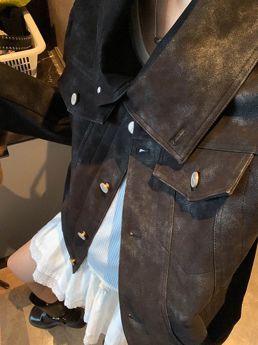 Slim-Cut Retro Rider Jacket