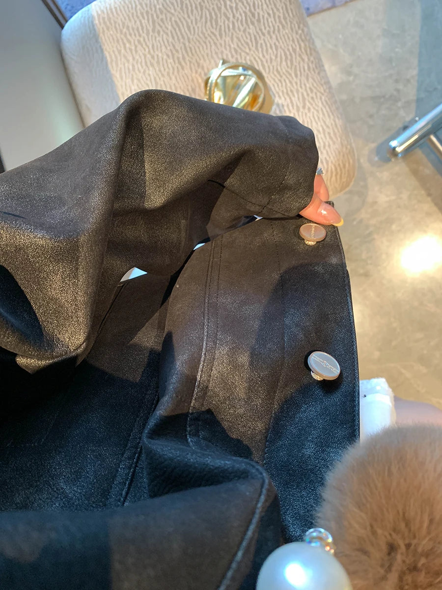 Slim-Cut Retro Rider Jacket