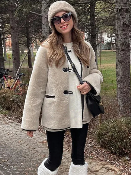 Women’s Faux Wool Warm Loose Jacket