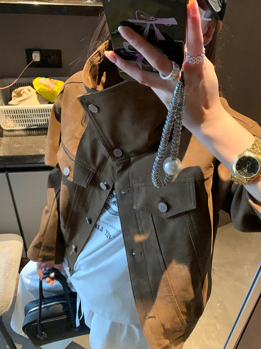 Slim-Cut Retro Rider Jacket