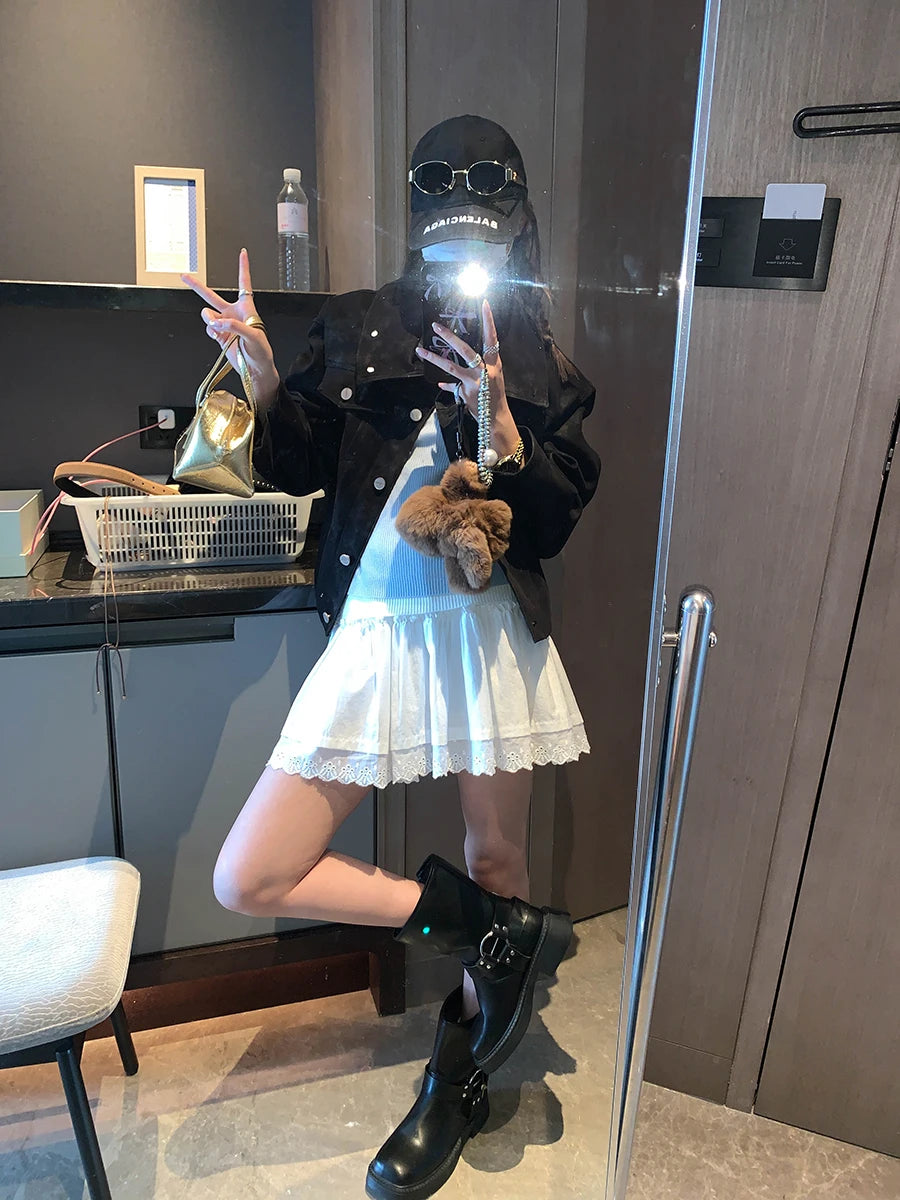 Slim-Cut Retro Rider Jacket