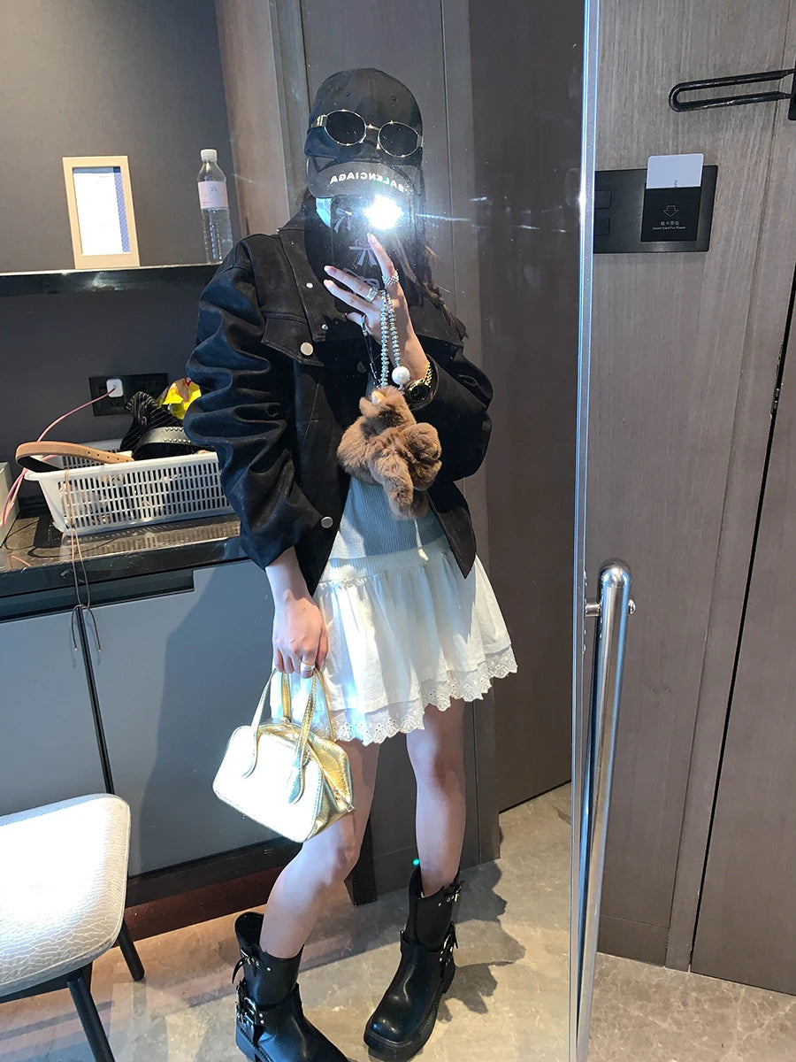 Slim-Cut Retro Rider Jacket