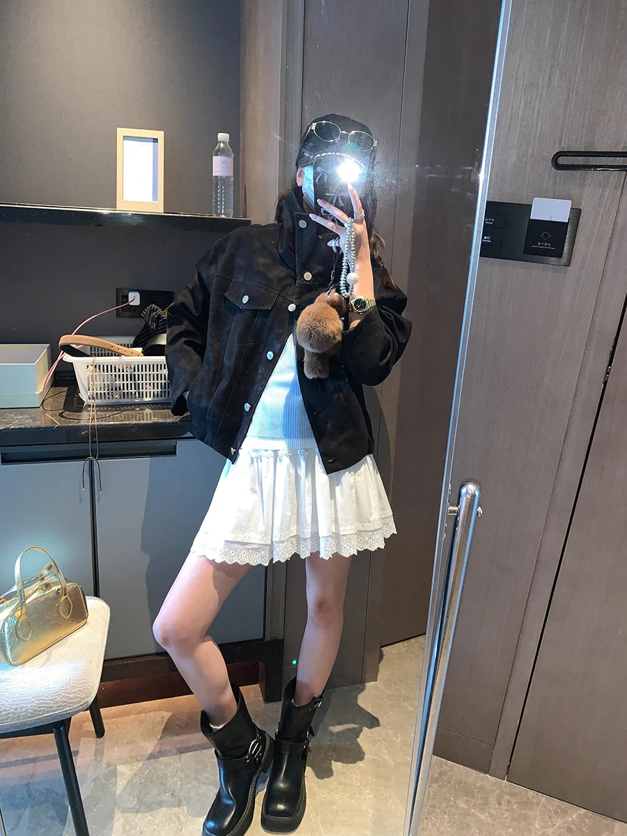 Slim-Cut Retro Rider Jacket